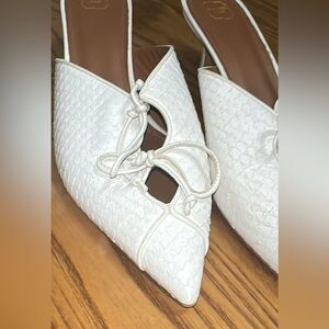 MALONE SOULIERS
WHITE Victoria 45 Elaphe Mules (shoe 15)